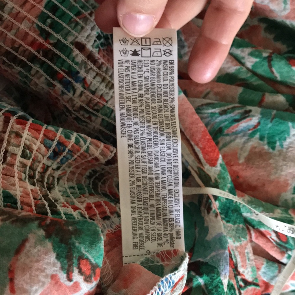 Beautiful long flowing  tropical dress forever 21 - Picture 5 of 10
